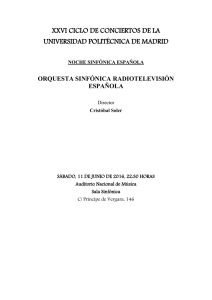 xviii ciclo de conciertos de la universidad politécnica de madrid