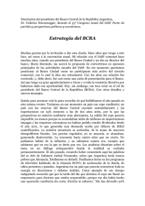 Estrategia del BCRA - del Banco Central de la República Argentina
