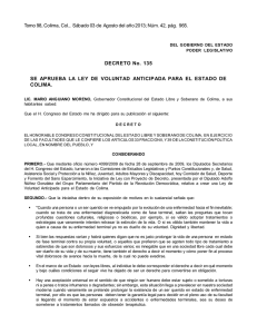 DECRETO No. 135 - Gobierno del Estado de Colima