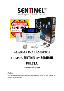 alarma inalámbrica gsm555 sentinel by solomon chile sa