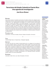 Terrorismo de Estado Colonial en Puerto Rico: Una agenda de