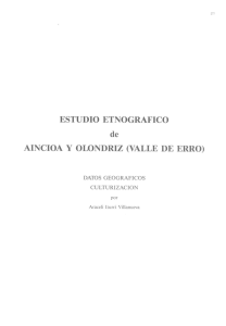 ESTUDIO ETNOGRAFICO de AINCIOA Y OLONDRIZ