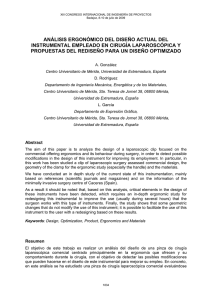 análisis ergonómico del diseño actual del instrumental