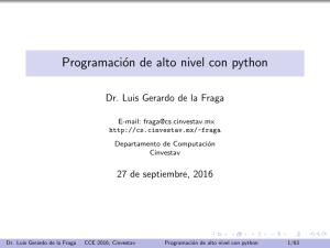 Programación de alto nivel con python