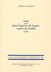 Actas de la Junta Superior de Aragón y parte de Castilla (1810)