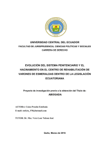 universidad central del ecuador evolución del sistema penitenciario