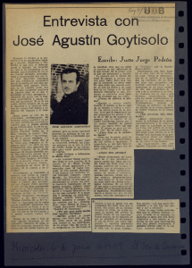 Entrevista Agustín .Goytisolo