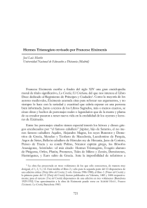 Hermes Trismegisto revisado por Francesc Eiximenis