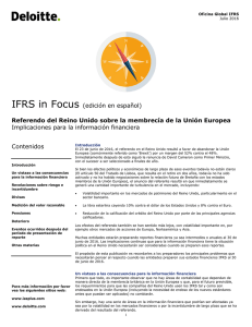 IFRS in Focus (edición en español) Referendo del Reino