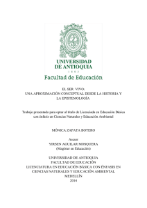 EL SER VIVO - Educación - Universidad de Antioquia