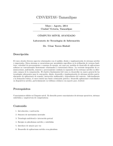 Descripcion del curso y lineamientos - Cinvestav