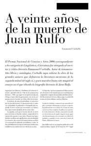 A los veinte años de la muerte de Juan Rulfo (Diciembre 2012)