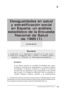 Desigualdades en salud y estratificación social en España