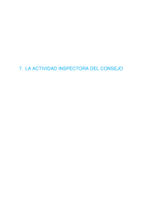 La actividad inspectora del Consejo (T. II)