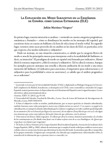 la Explicación del Modo subjuntivo en la Enseñanza de - P3-USAL