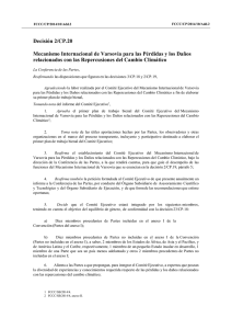 Decisión 2/CP.20 Mecanismo Internacional de Varsovia para las