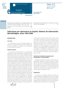 Infecciones por adenovirus en España. Sistema de Información