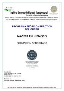 master en hipnosis - cursos de hipnosis