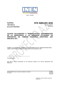 NTE INEN-ISO 4649 - Servicio Ecuatoriano de Normalización