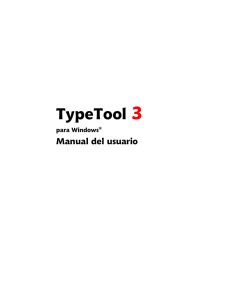 TypeTool 3 para Windows, Manual del usuario