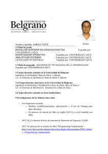 currículum - Universidad de Belgrano