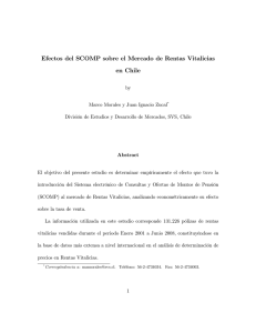 Efectos del SCOMP sobre el Mercado de Rentas Vitalicias en Chile