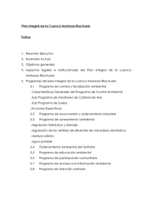 Plan Integral Cuenca Matanza-Riachuelo
