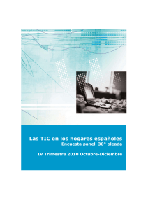 Las TIC en los hogares españoles - Portal administración electrónica
