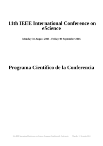 11th IEEE International Conference on eScience