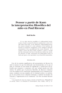 Pensar a partir de Kant: la interpretación