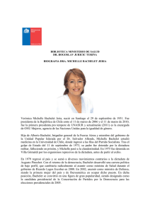 Biografia Dra Michelle Bachelet Jeria