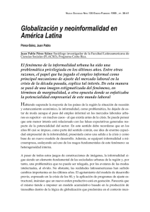 Globalización y neoinformalidad en América Latina