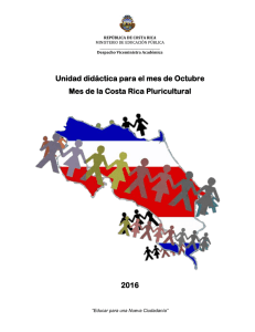 Unidad Didáctica Mes de la Costa Rica Pluricultural