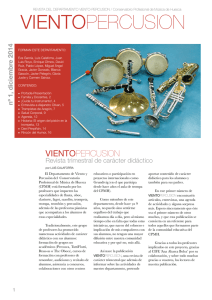 Revista VientoPercusión nº 1 - Conservatorio Profesional de Música