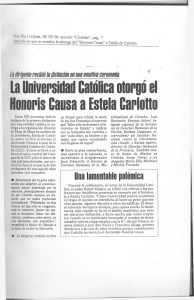 La Universidad Católica otorgó el Honoris Causa a Estela Carlotto