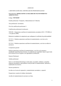 OPERACIONES AUXILIARES DE MANTENIMIENTO AERONÁUT