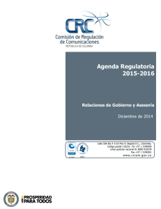 Agenda Regulatoria 2015-2016