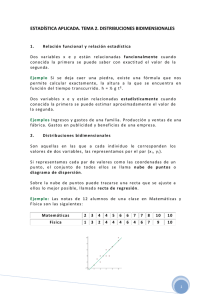 Tema 2: Estadística bidimensional.
