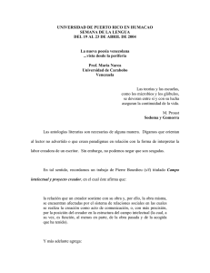 UNIVERSIDAD DE PUERTO RICO EN HUMACAO SEMANA DE LA