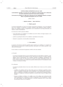 CONVOCATORIA DE PROPUESTAS DG EAC 54/05