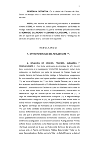 1 SENTENCIA DEFINITIVA. En la ciudad de Pachuca de Soto