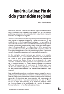 América Latina: Fin de ciclo y transición regional