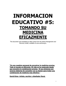 informacion educativo #5: tomando su medicina eficazmente