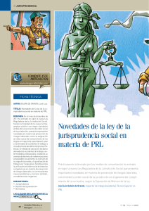 Novedades de la ley de la jurisprudencia social en materia de PRL