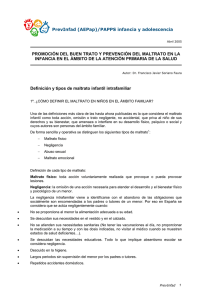 Promoción del buen trato y prevención del maltrato en la infancia en el