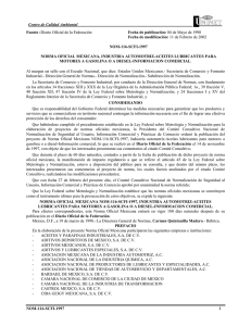 NOM-116-SCFI-1997 - LEGISMEX Legislación Ambiental Mexicana