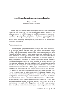 La política de las imágenes en Jacques Rancière