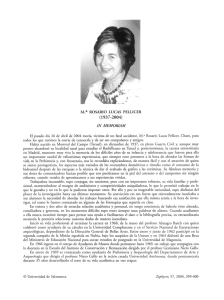 In Memorian: M.ª Rosario Lucas Pellicer