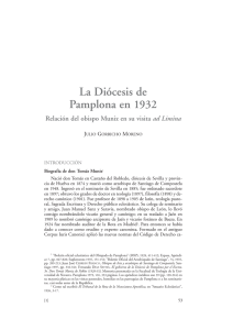 La Diócesis de Pamplona en 1932. Relación del obispo