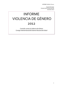 INFORME VIOLENCIA DE GÉNERO 2012